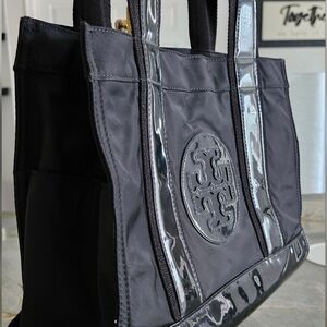 Tory Burch Nylon And Patent Leather Tote
